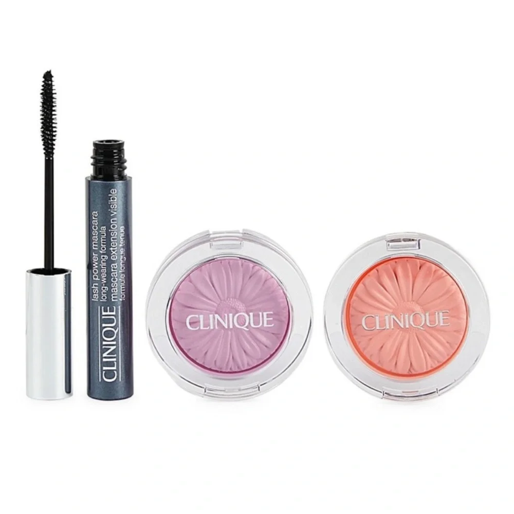Clinique Jet Set Cheek Pop Mascara Gift Tin NEW